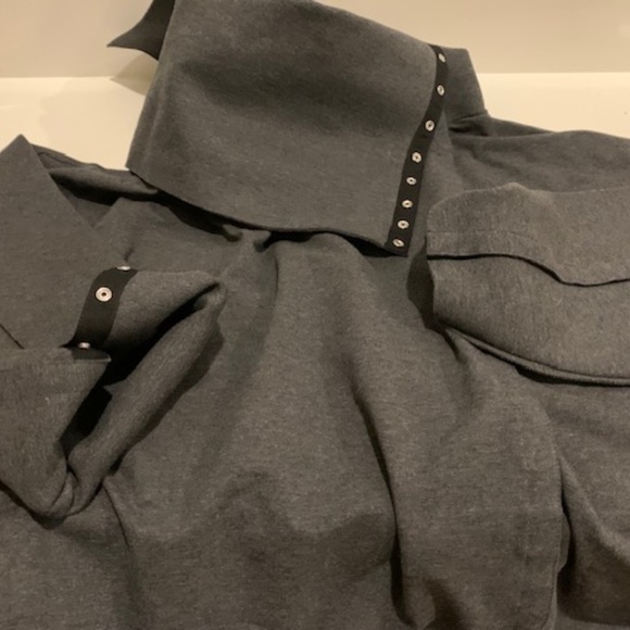 Norma Kamali Gray Jacket with Black Accents - Picture 3 of 5